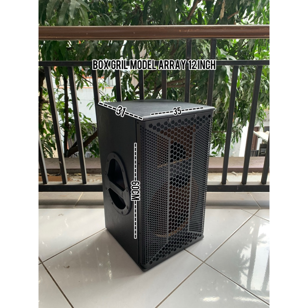 Box speaker 12 inch gril import model aray finishing kain oscar