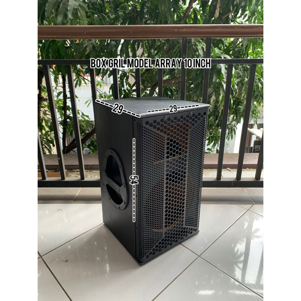 Box speaker 10 inch gril import model aray finishing kain oscar