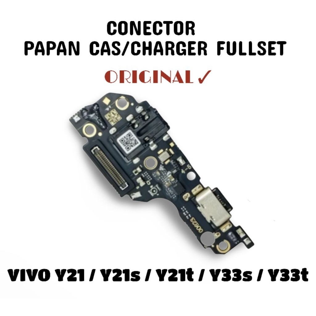 Konektor papan cas original HP Vivo Y21 / Y21s / Y21t / Y33s / Y33t full ic charger board pengganti