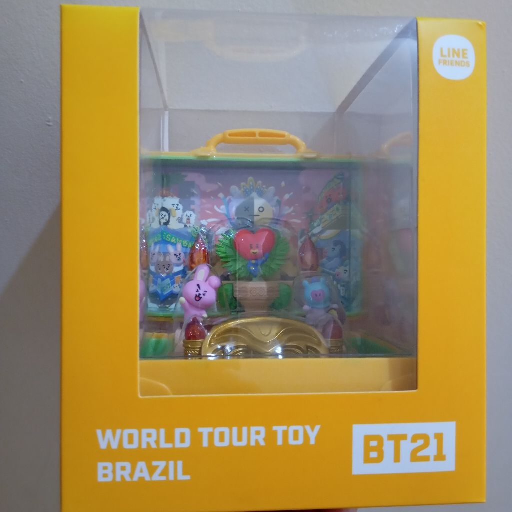 BT21 World Tour Toy Brazil BTS BT 21 Tata V Cooky JK Jungkook Mang JHope Collection Box Small World 
