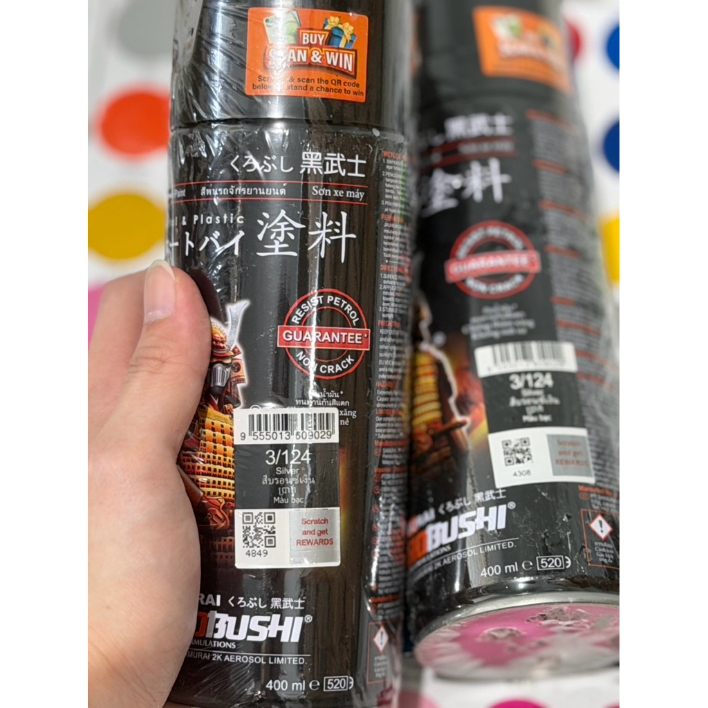 Pilox Samurai Paint Silver || Cat Semprot Body Motor Velg Motor&Rangka Motor
