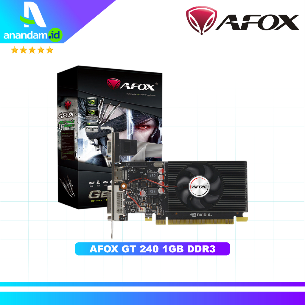 VGA AFOX Geforce GT 240 1GB DDR3 128-bit HDMI VGA DVI - GT240 1 GB