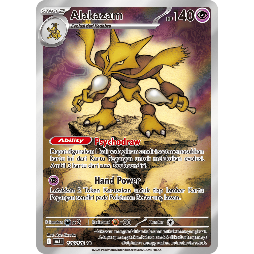Pokemon TCG Indonesia Alakazam AR Evolusi Mega