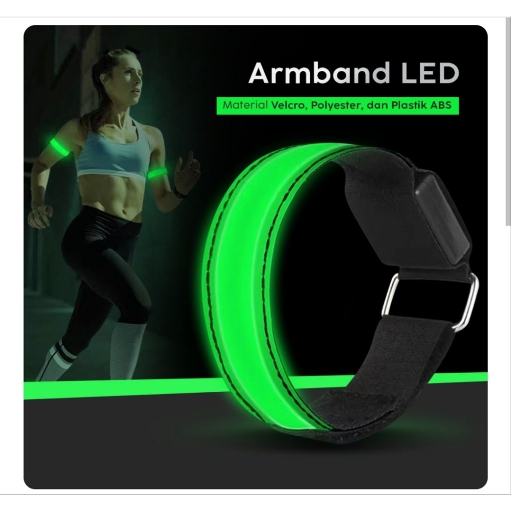 Armband wristband safety belt led light / gelang running / gelang led / gelang penanda