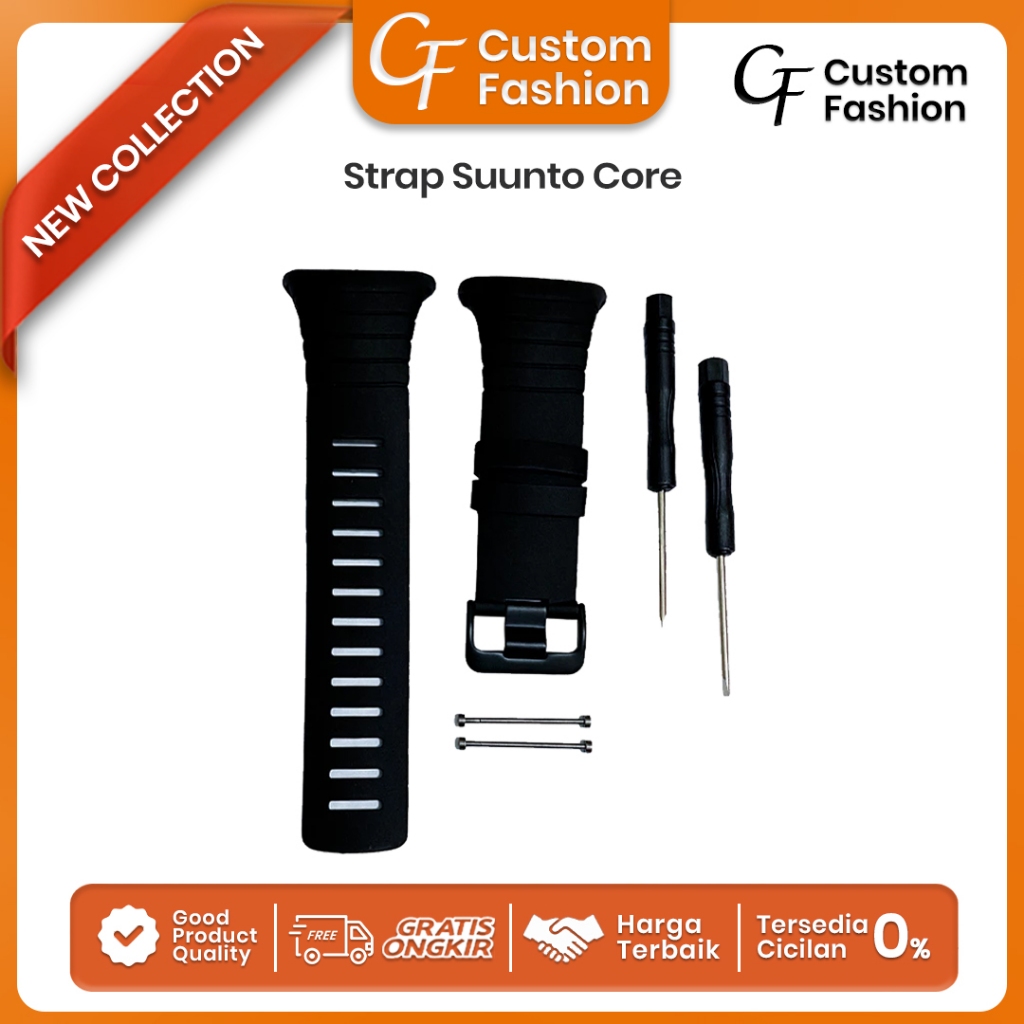 Strap Rubber Band Suunto Core All Black Tali Jam Tangan Suunto Core Watch