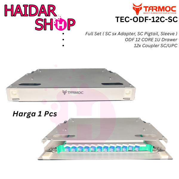 Fiber Optic ODF/OTB 12 Core SC Lengkap Rackmount | ODF 12C SC