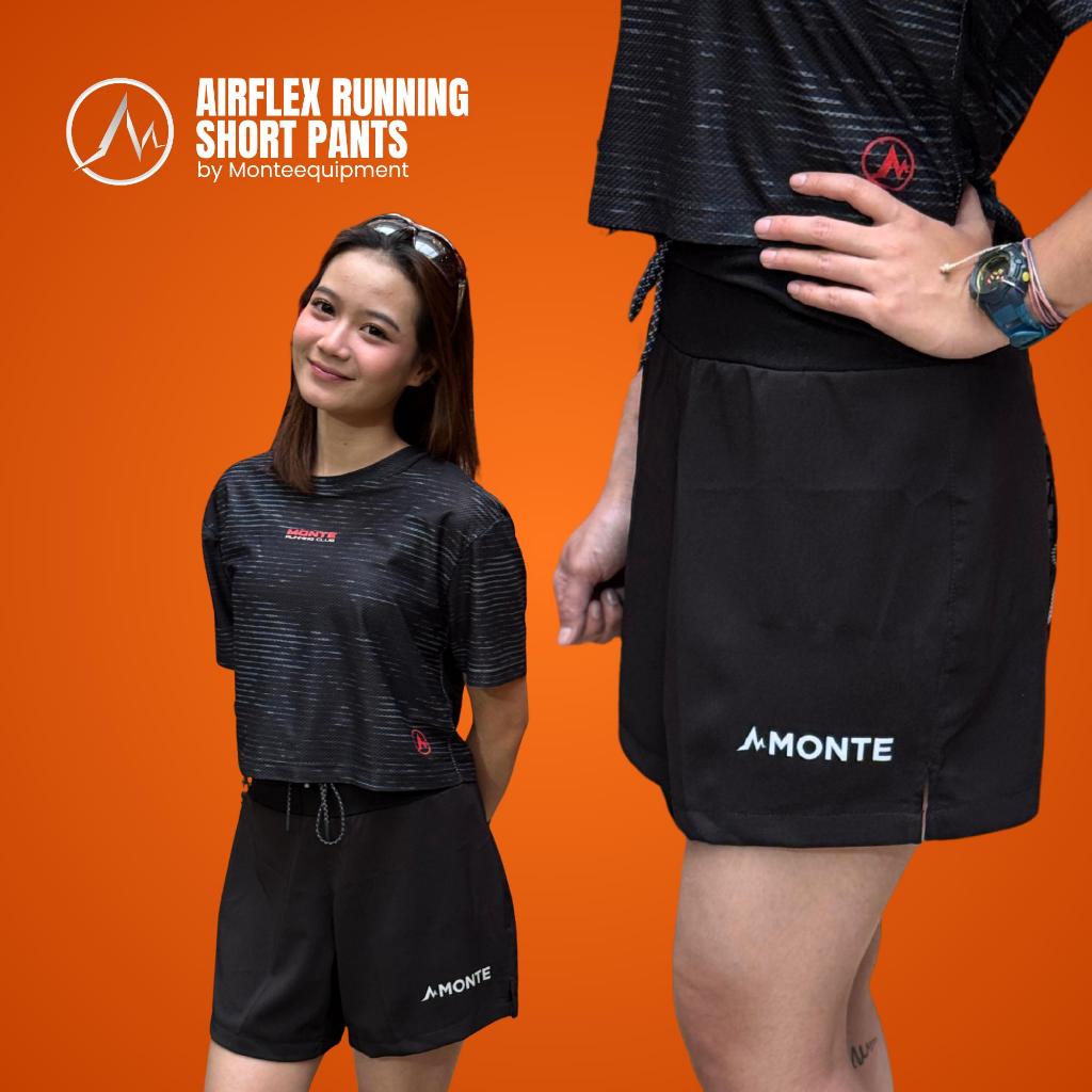 MONTE EQUIPMENT  AIRFLEX RUNNING SHORT PANTS  - CELANA LARI PENDEK DENGAN POCKET RUNNING PRIA DAN WA