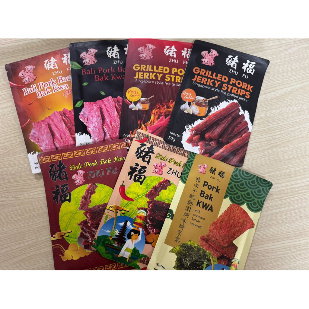zhu fu pork bak kwa oleh oleh bali bacon bakwa jerky