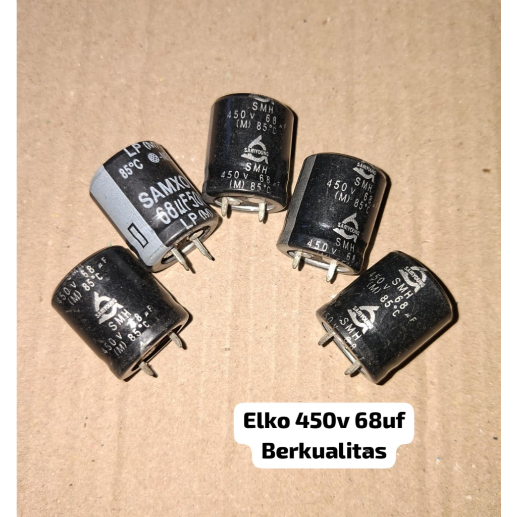 ELKO 450V 68UF ELCO 68UF 450V KAKI PAKU