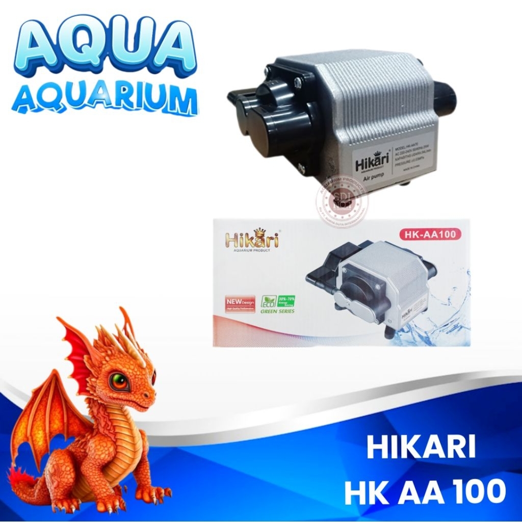 POMPA AERATOR AQUARIUM KOLAM IKAN KOI HIKARI HK AA100 AIR PUMP KOLAM BESAR