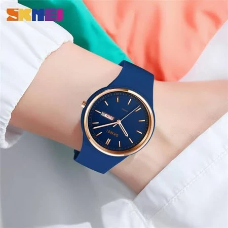 Jam Tangan SKMEI 1747 ORIGINAL Wanita Analog Tali Rubber Cewek Karet Silicon