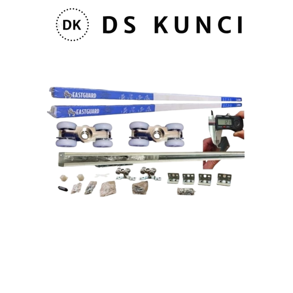 Rel pintu sliding Galvanis/pintu sliding geser 1 set