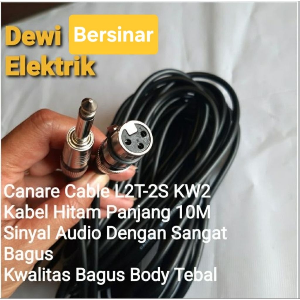 Kabel Mic 10M dan 15M Mono Canare - Kabel Mic Canare - Kabel Mic Audio Panjang 10M dan 15M  Tebal Hi