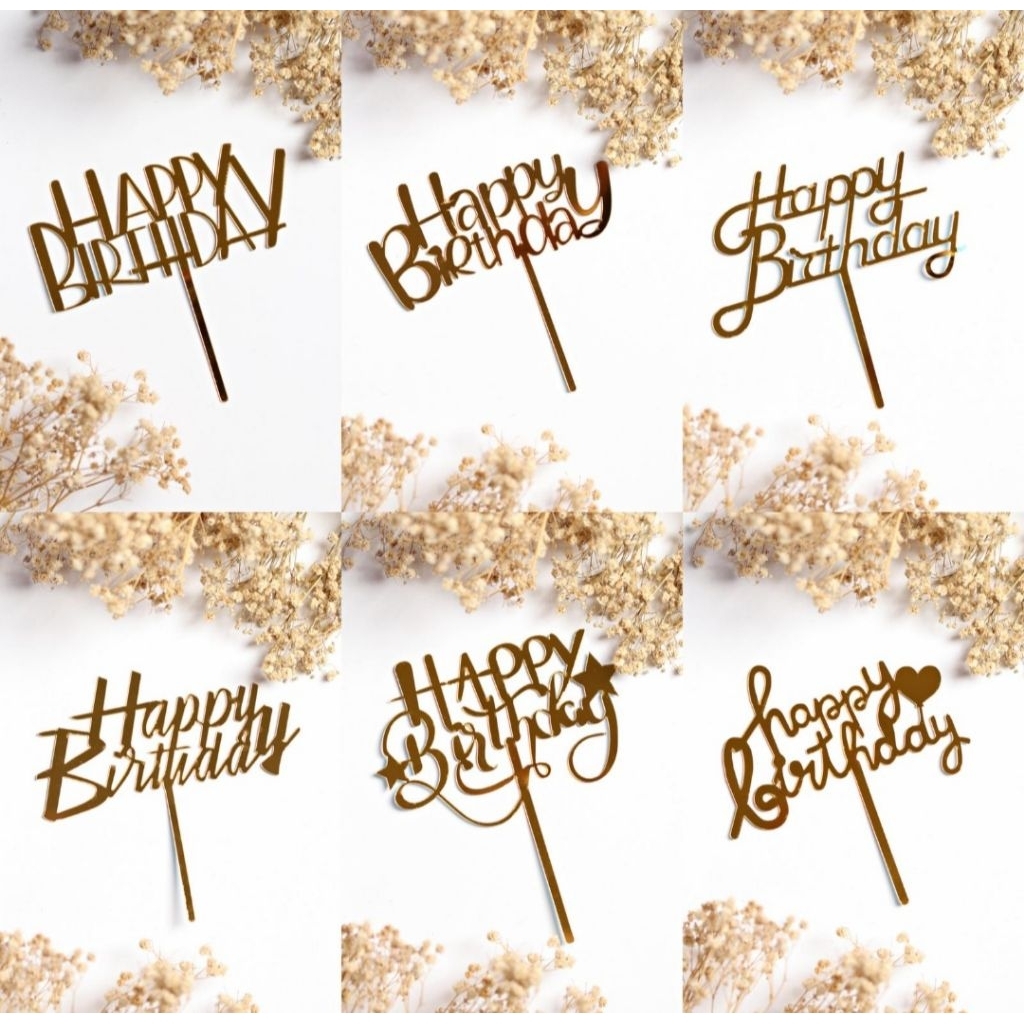 10pcs cake topper, cake topper happy birthday, hiasan cake