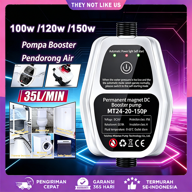 [COD DISKON 50%] 150W Pompa Booster Air Otomatis - Pompa Pendorong Tekanan Air Shower & Water Heater
