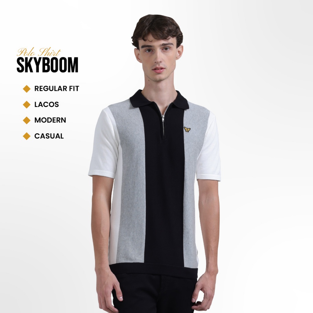 Emba Classic - Skyboom Kaos Polo Pria Lengan Pendek Regular Fit