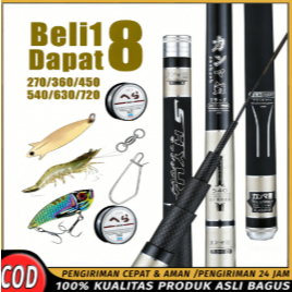 270-720 Joran Pancing Tegek Teleskopik Set Pancing Joran Pancing Tegek Joran High Kualitas Super Rin