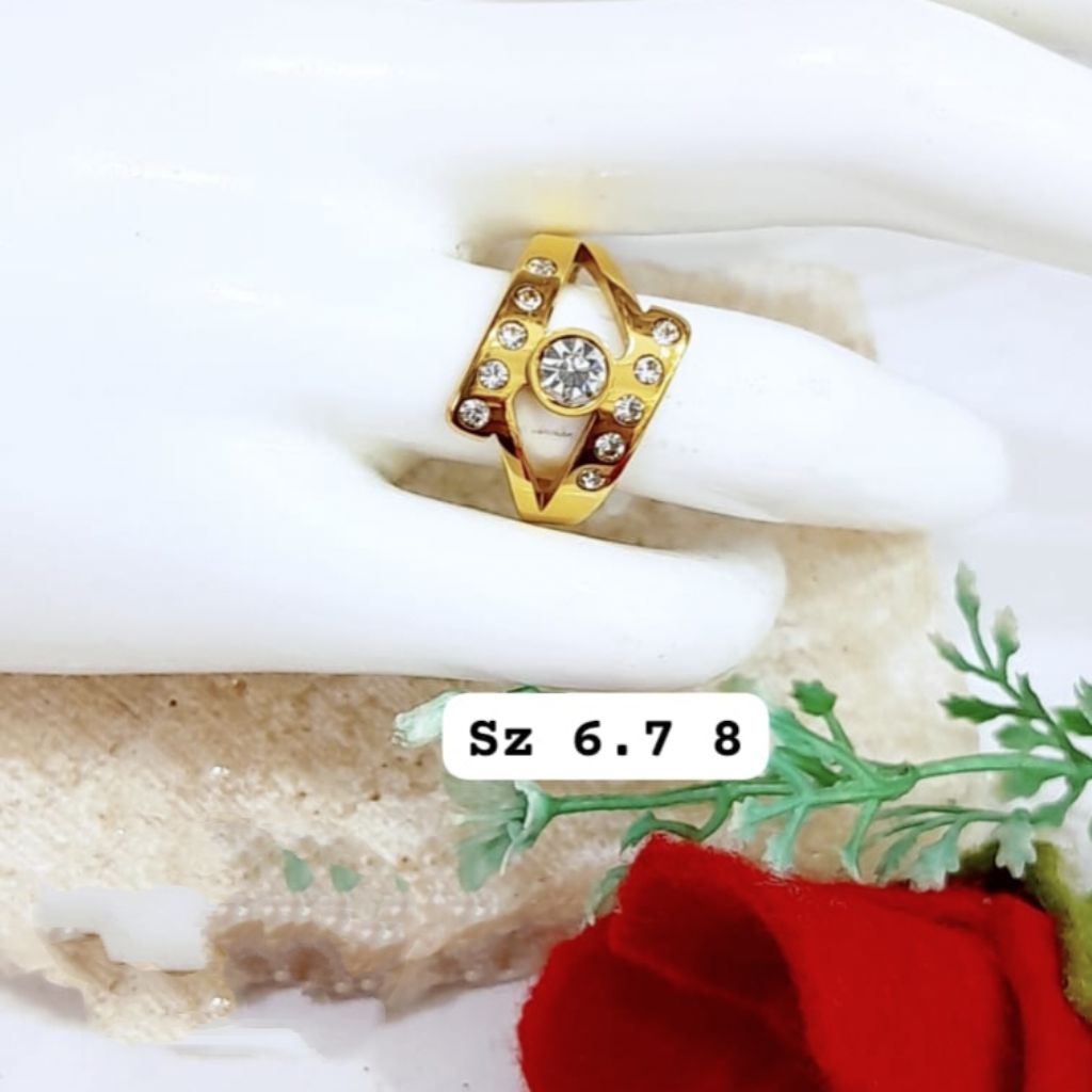 Cincin simple cincin Wanita Titanium