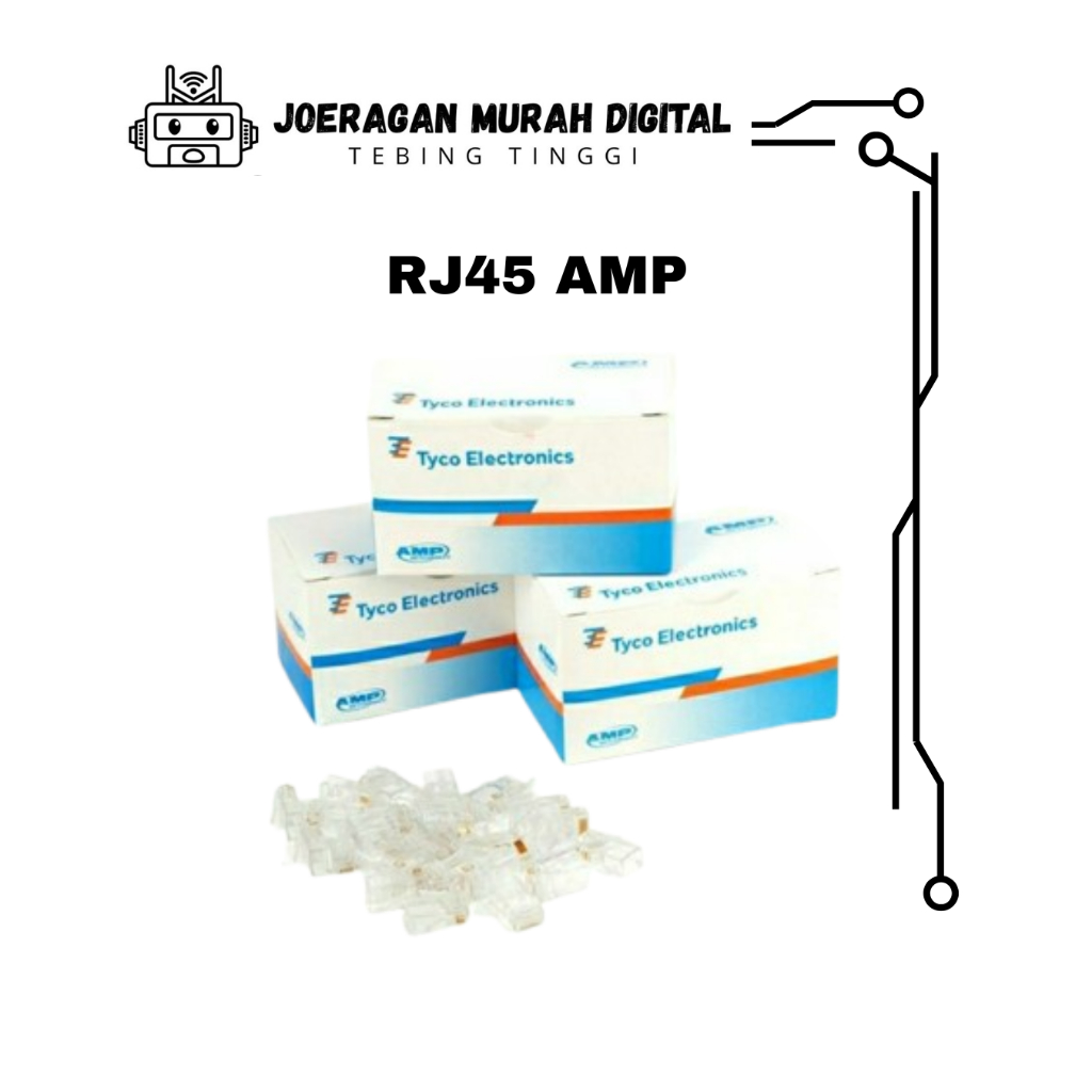 KONEKTOR RJ45 AMP ORIGINAL 1BOX (100 Biji)