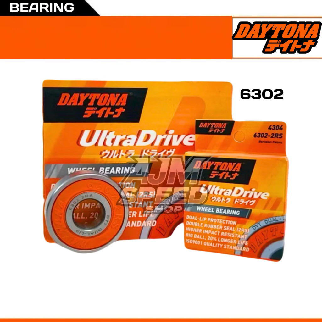 BEARING Laher Roda Belakang 6302-2RS ORIGINAL Daytona