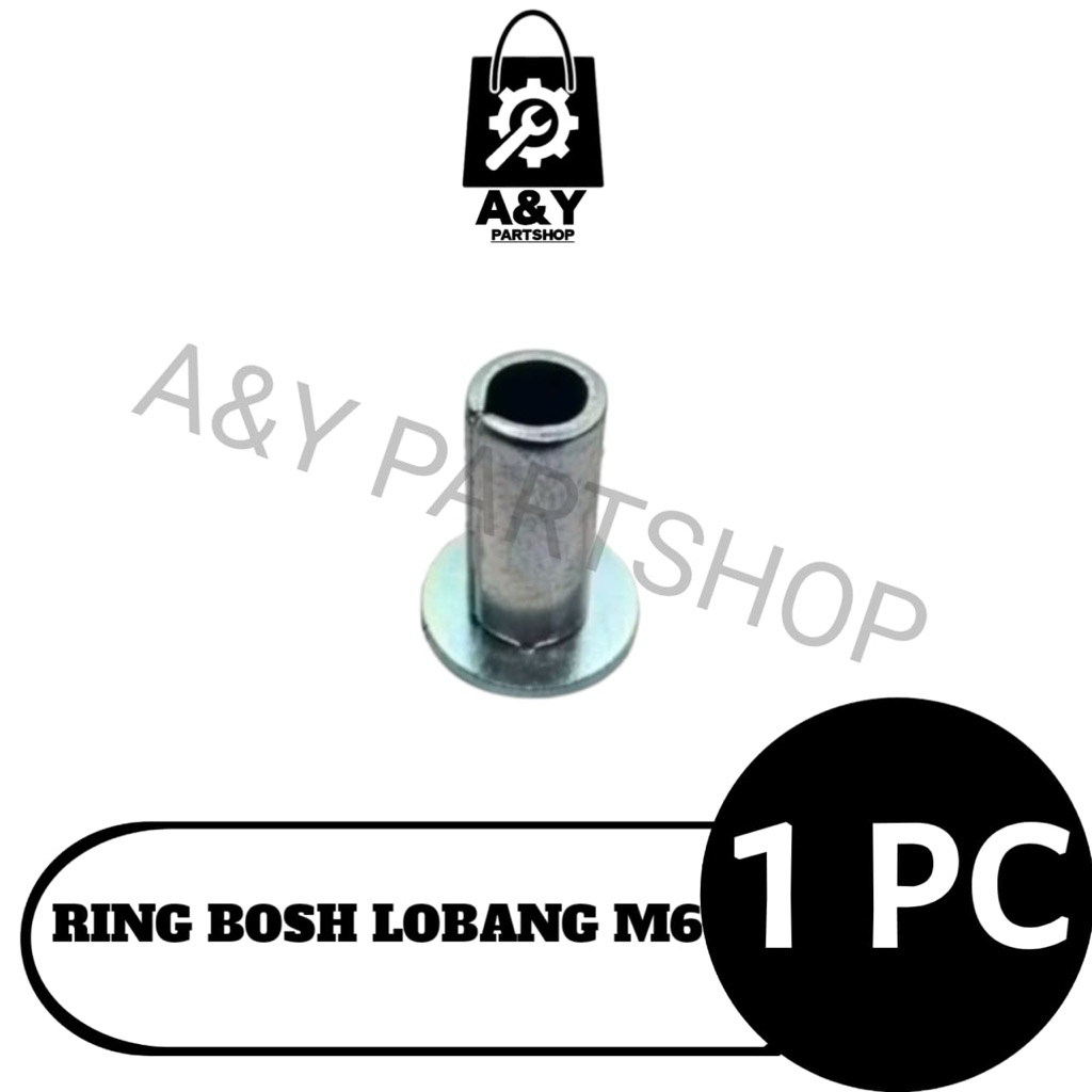 Ring Bosh Lobang M6 atau baut sepuluhan tinggi 2,3cm/23mm Ori