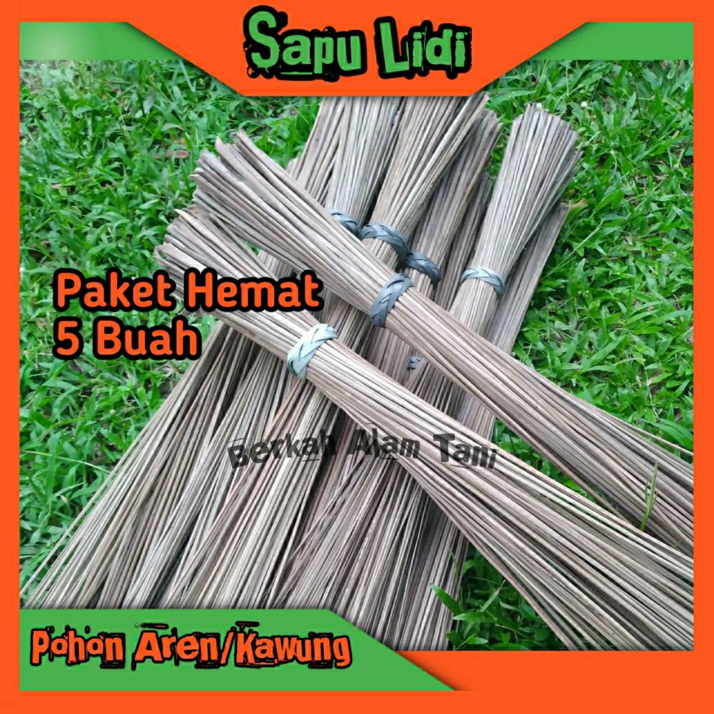 Paket Hemat Sapu Lidi Dari Pohon Aren/Kawung 5 Buah.