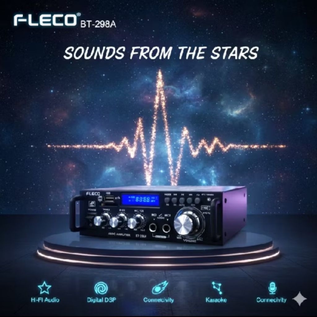 TERBARU 2026 POWER AMPLIFIER BLUETOOTH FLECO AMPLIFIER SUBWOOFER KARAOKE SUPER BASS