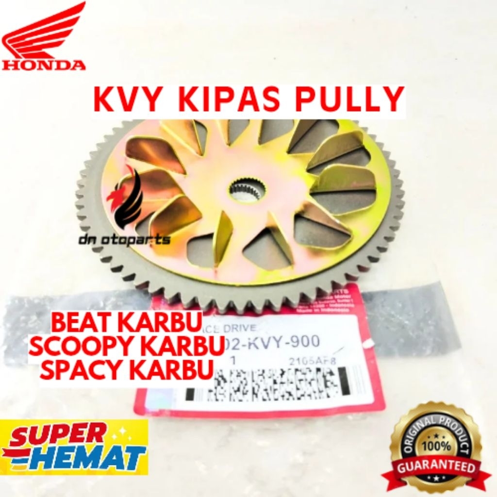 KIPAS PULLY ORIGINAL HONDA KODE KVY, KIPAS PULLY BEAT KARBU, KIPAS PULLY SCOOPY KARBU, KIPAS PULLY S