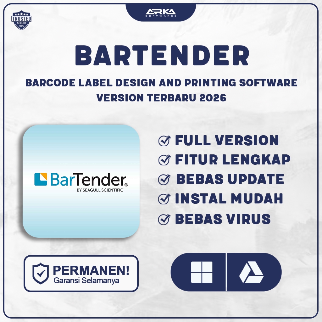Bartender Enterprise Automation 2026 Full Version Original Lifetime | Software Pembuat Barcode Dan C
