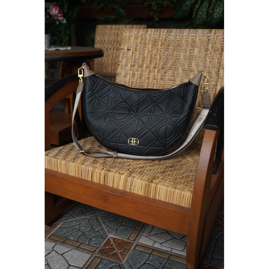 Bonia Black Leather Bag