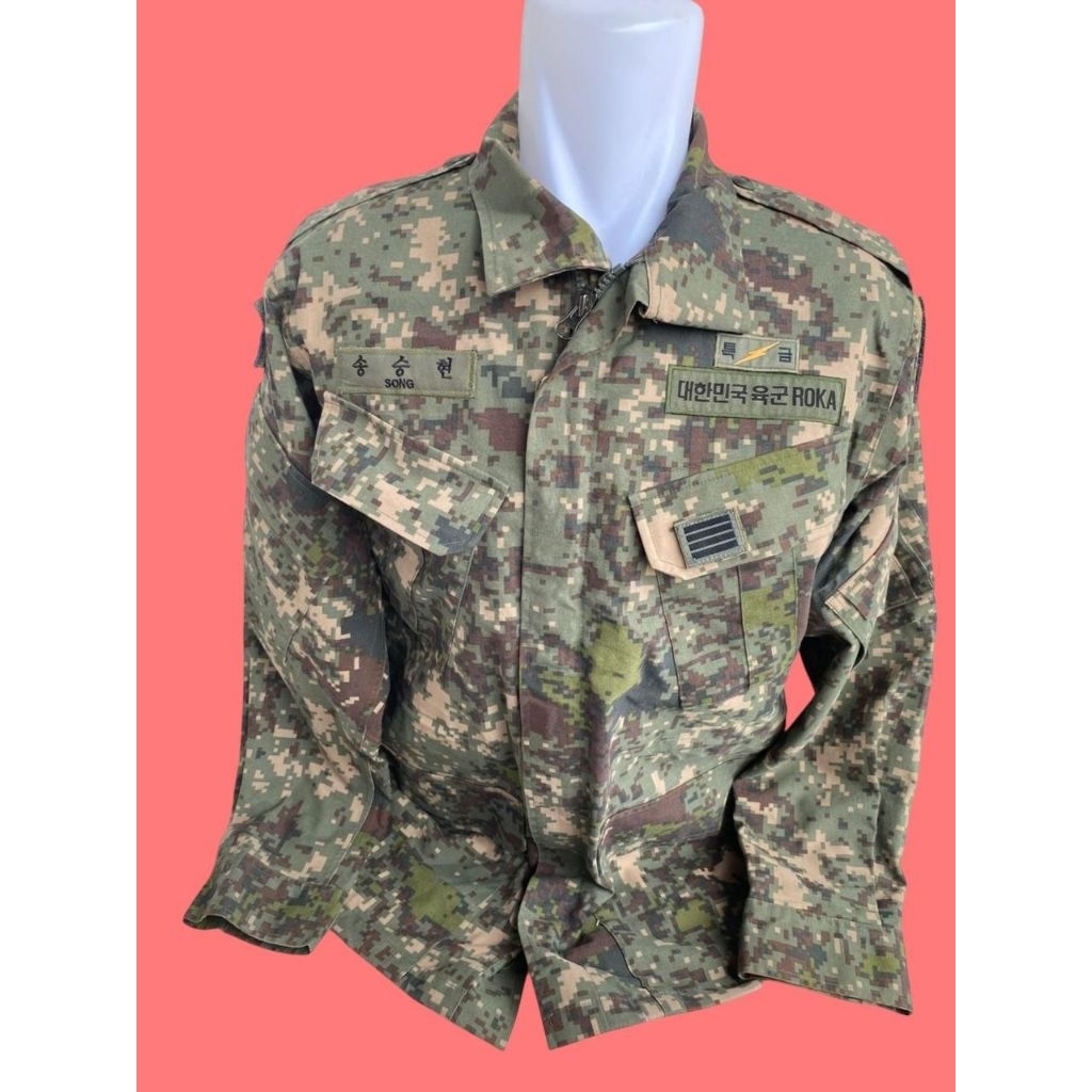 Coat Jaket Parka 2 Lapis Anti Air Loreng Digital Granit ROKA Republic of Korea Army Tentara Korea Li