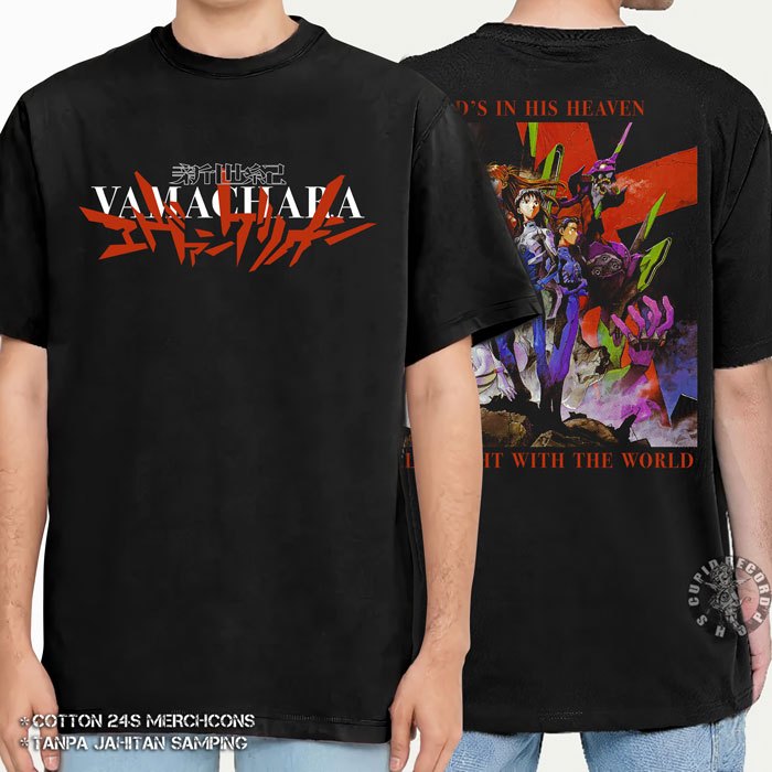 Kaos Band Vamachara Baju Musik Rock Metalcore hardcore Bootleg Unisex T shirt - Neon Genesis Evangel