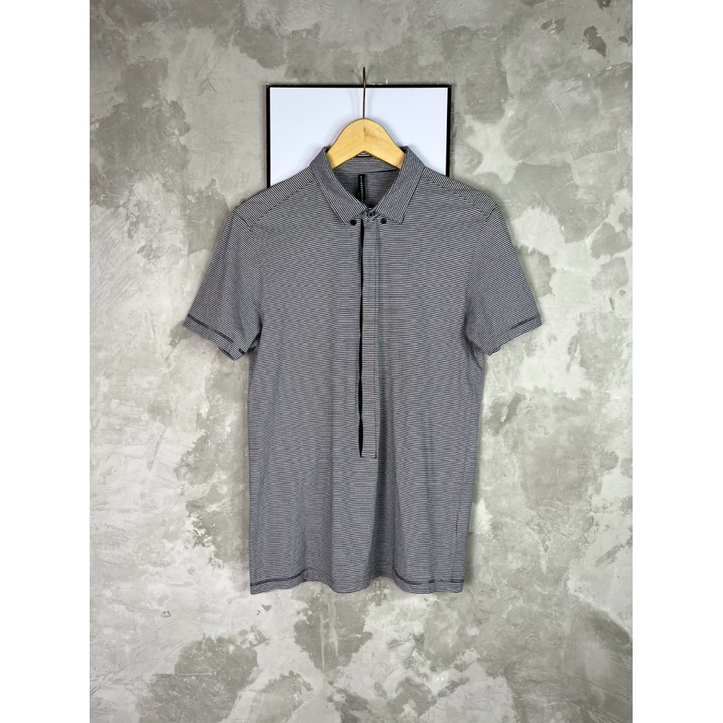 Black Barret by Neil Barret Half Button Polo Shirt