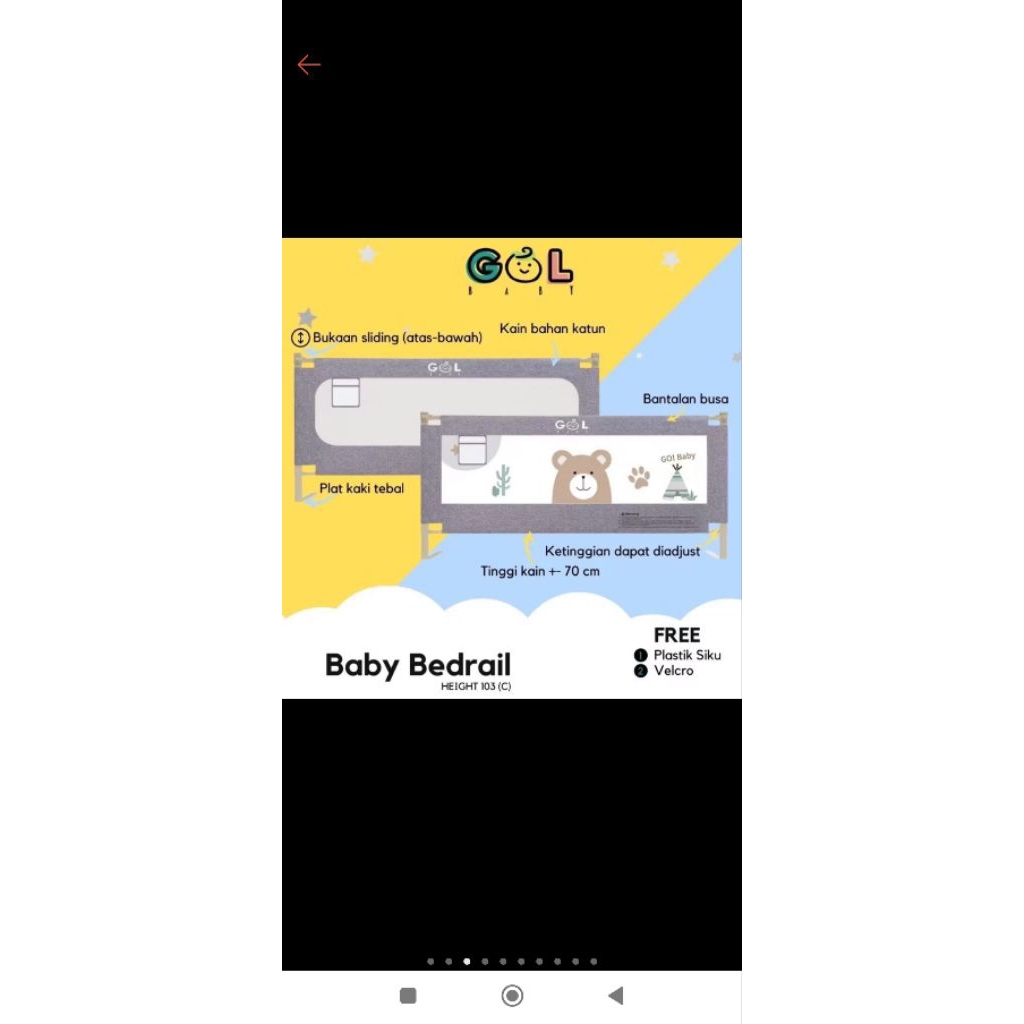 GOL Baby Bedrail pagar pembatas pengaman penghalang 200x103