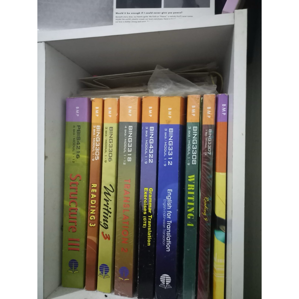 PRELOVED| Modul Buku UT Sastra Inggris sem 1-8 2021-2025
