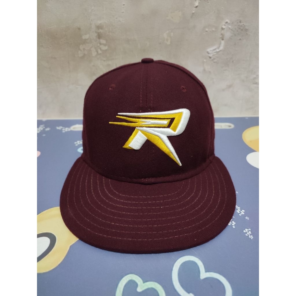 Topi Snapback New Era Logo R Maroon Anak