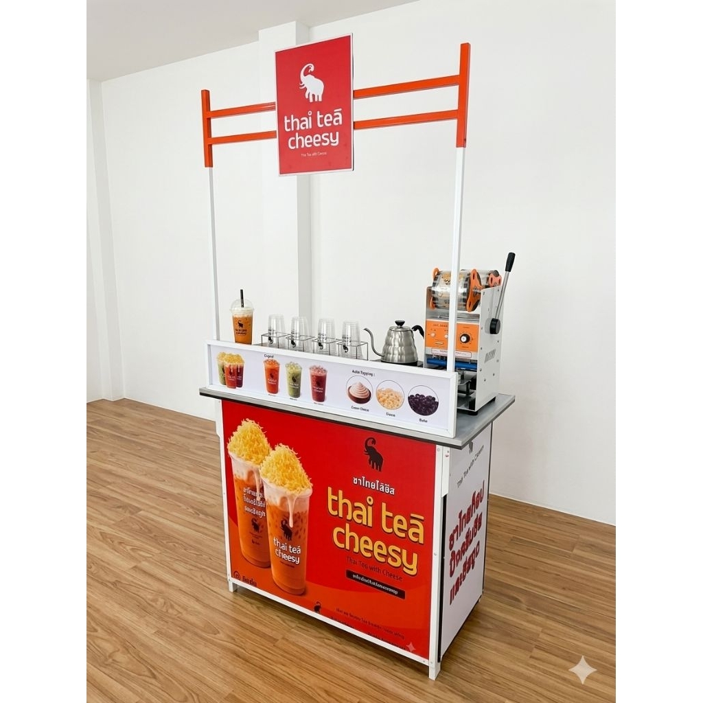 booth portable /meja lipat portabel/ booth Thai tea