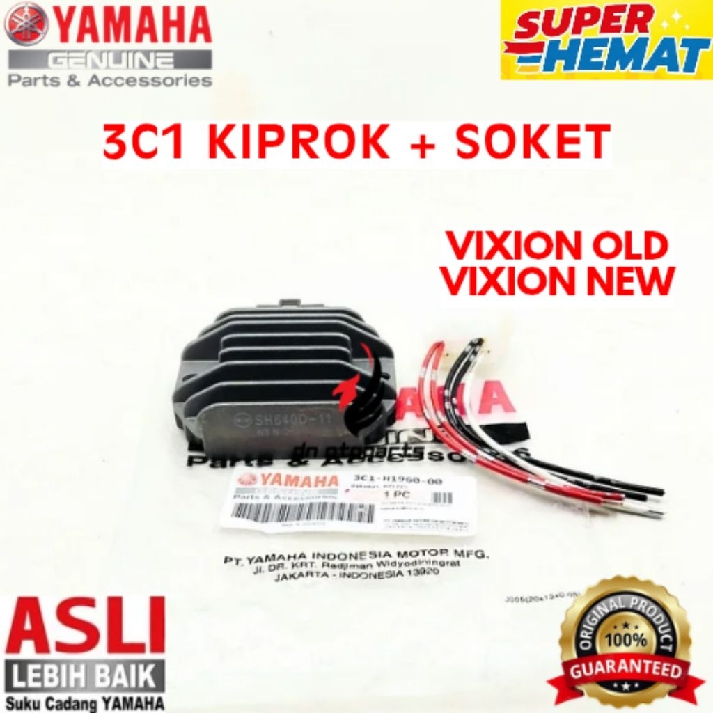 KIPROK + SOKET ORIGINAL YAMAHA KODE 3C1, KIPROK + SOKET VIXION OLD, KIPROK + SOKET VIXION NEW






