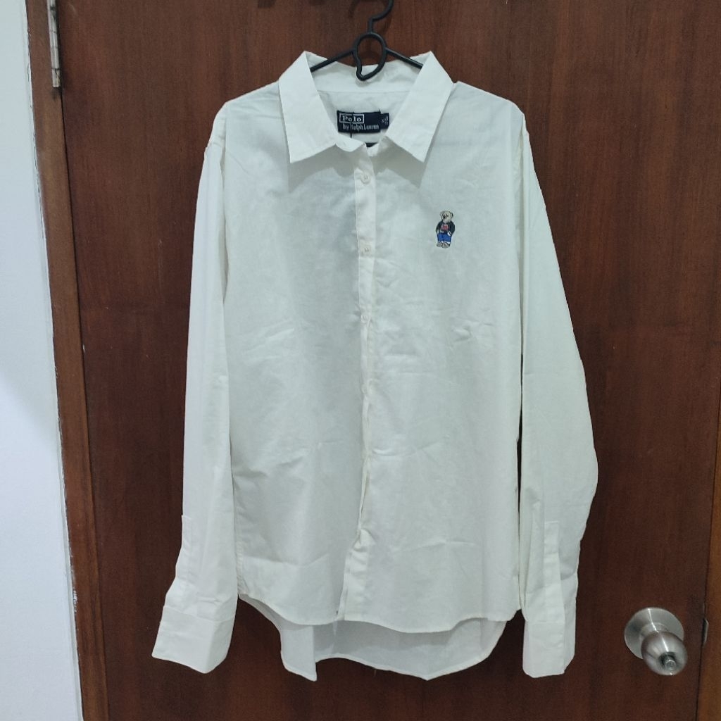 Kemeja Wanita Lengan Panjang Putih Ivory Polo Original