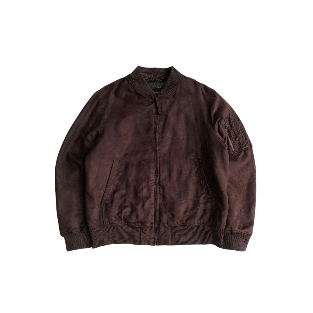 Uniqlo bomber suede jacket