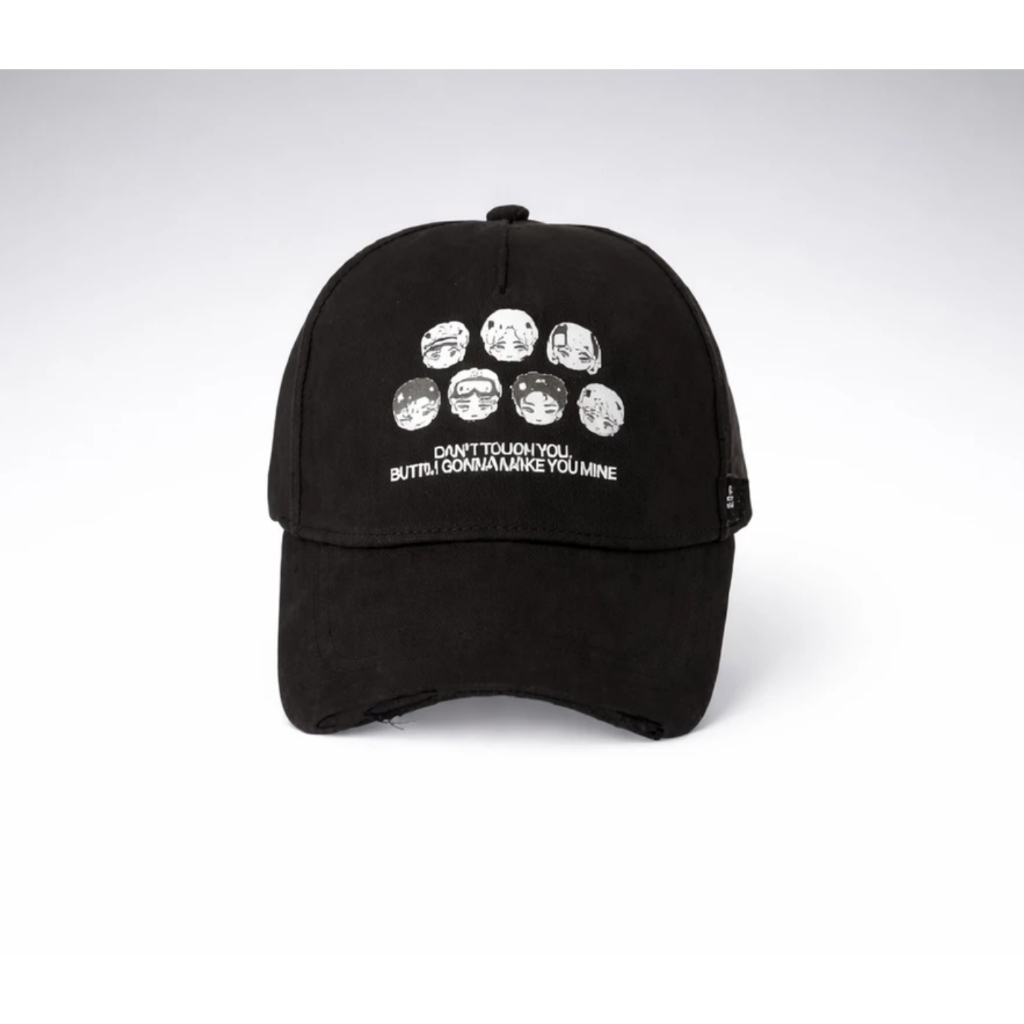 ENHYPEN x MINISO Official Merchandise  - Character Collection Baseball Cap Black Topi Hitam Pria Wan
