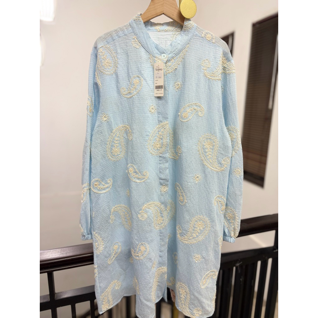 Dinar tunik / tunik katun bordir / tunik muslimah / kemeja bordir all size