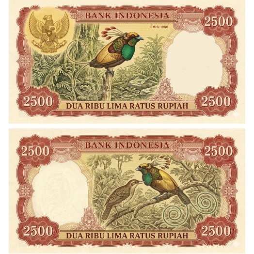 2500 Dua Ribu Lima ratus Rupiah Tema Bird Of Paradise Novelty Fantasi