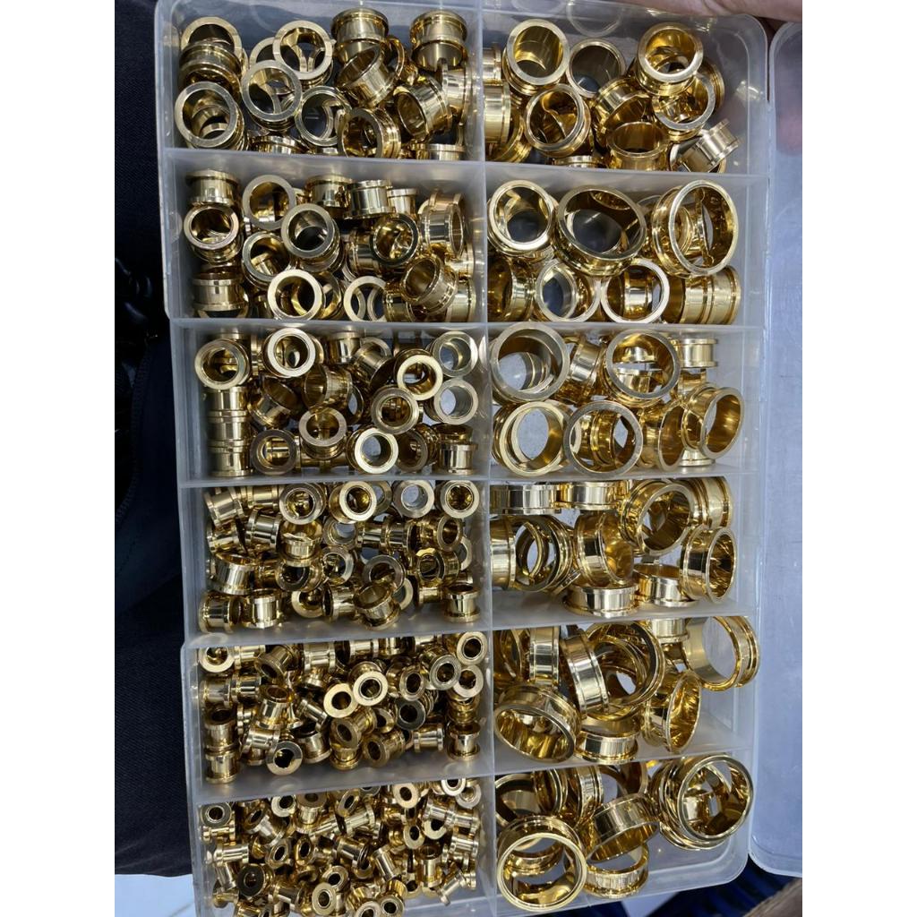 GROSIR ANTING PLUG PIERCING TELINGA READY UKURAN KECIL SAMPAI BESAR