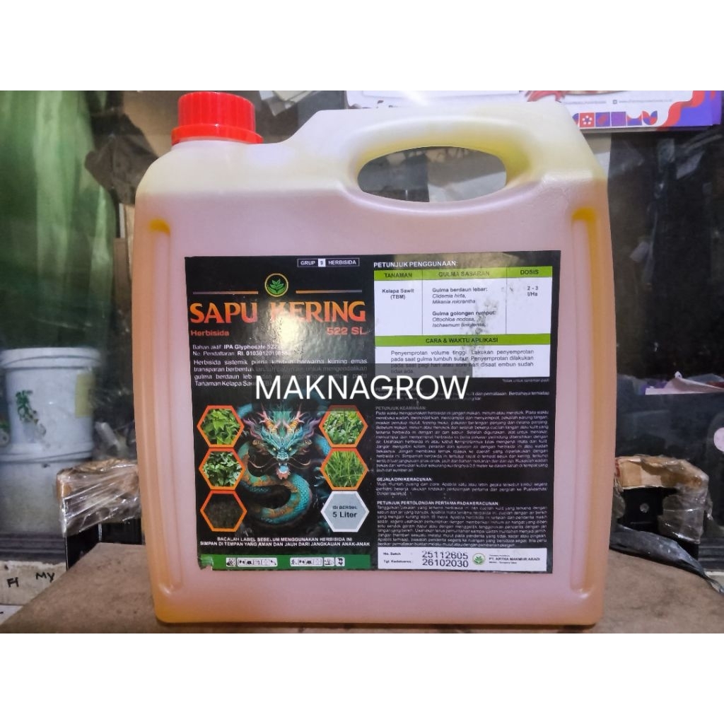 Herbisida sistemik SAPU KERING 522 SL Racun rumput 5 liter