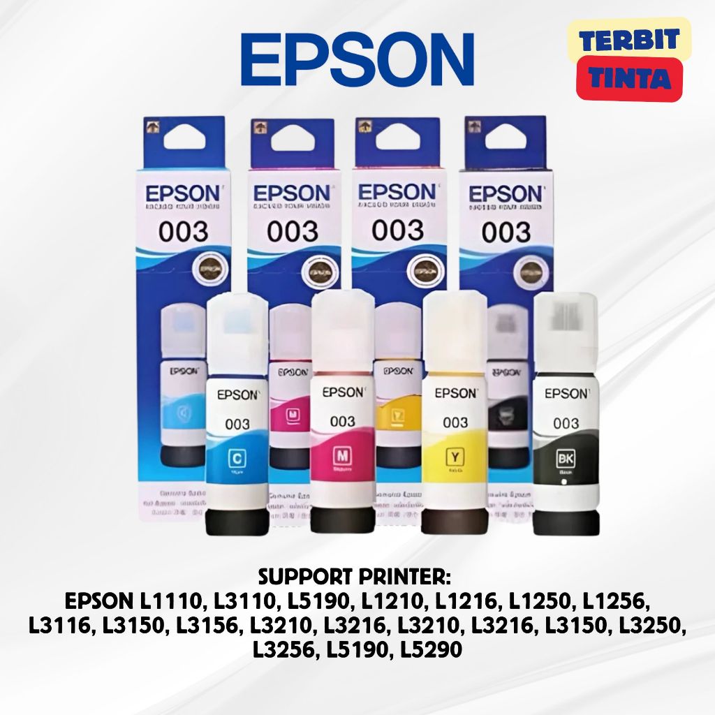 TINTA EPSON 003 ORIGINAL 1 SET FOR EPSON L1110 L3110 L3150 L5190