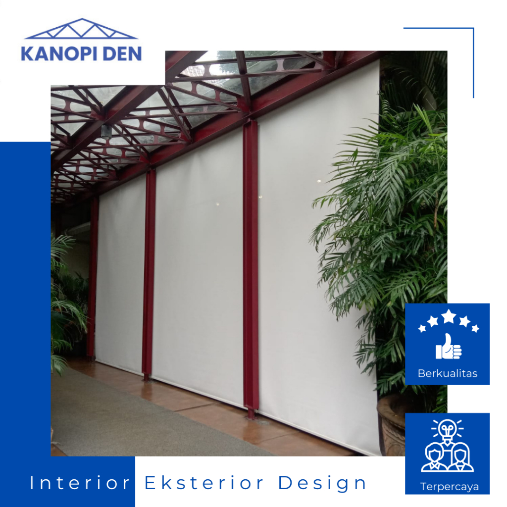 Roller Blind Outdoor Suntex | Tirai Luar Rumah Anti Air & Panas