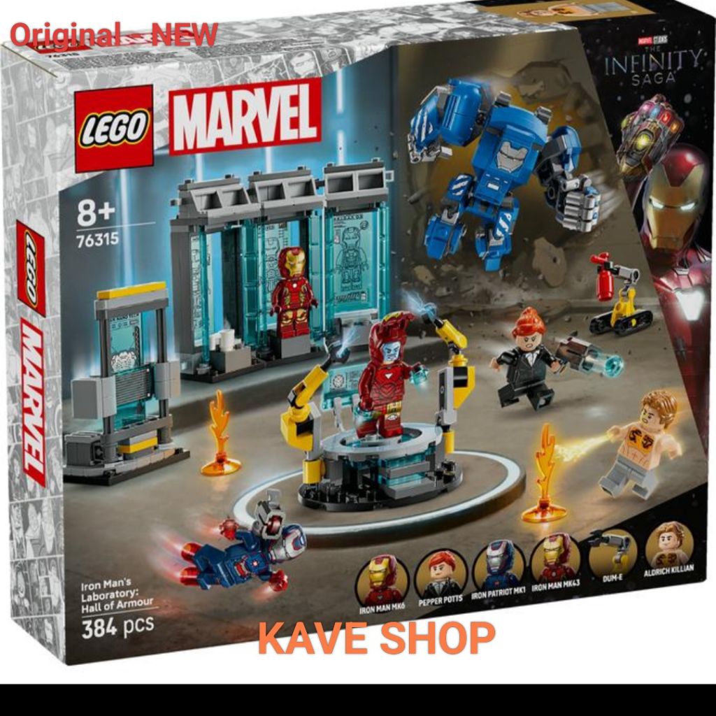 LEGO 76206 Super Heroes : Iron Man Figure - LEGO 76164 : Iron Man Hulkbuster vs AIM Agent - LEGO 762