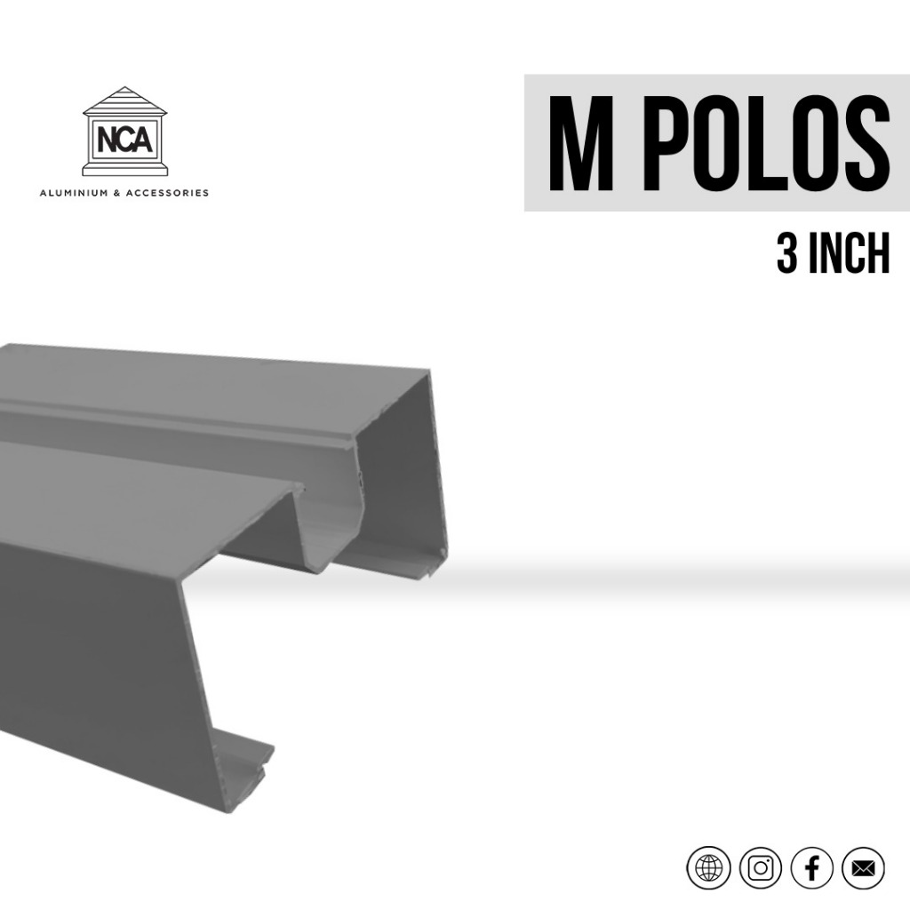 Aluminium Profile M Polos 3" - Kusen Aluminium