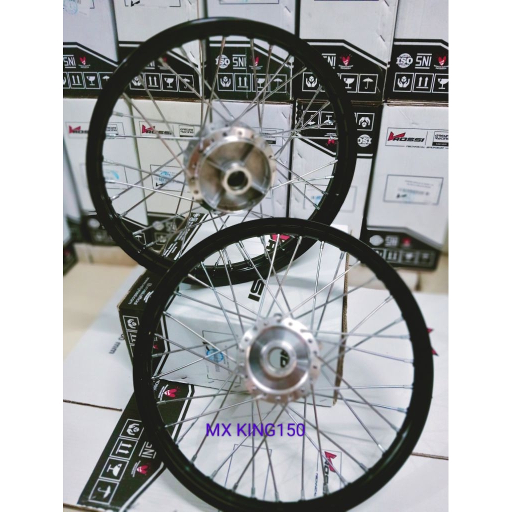 VELG/PELAK SET JARI JARI V ROSSI PNP MX KING ORIGINAL V ROSSI RING 17 HITAM MX KING